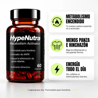 HYPENUTRA — Activa el metabolismo masculino otra vez.