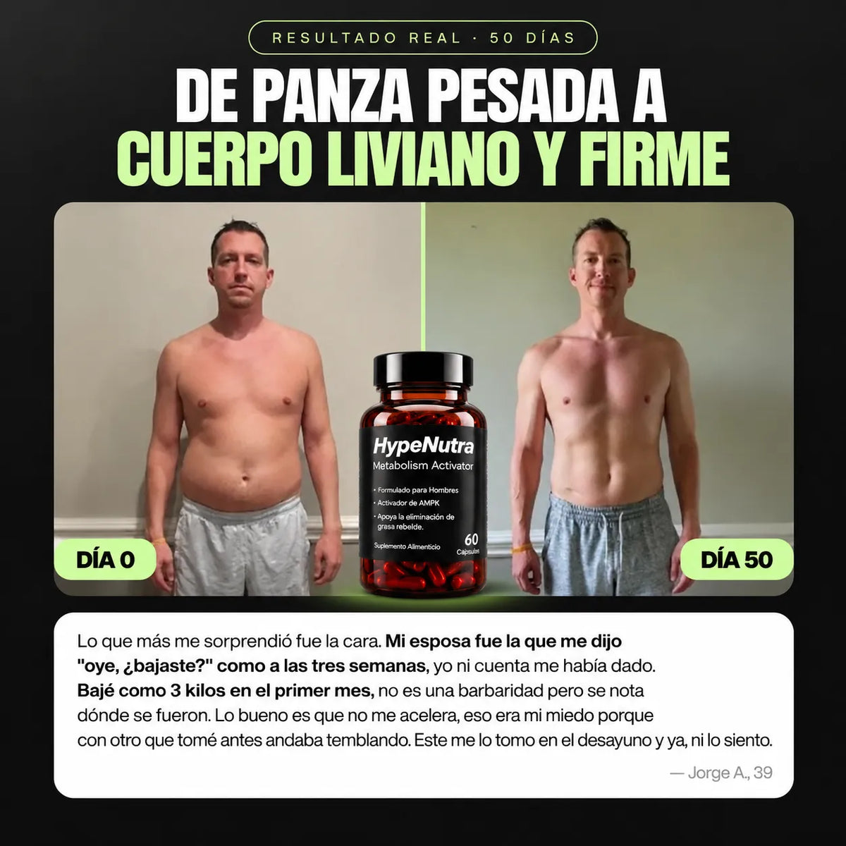 HYPENUTRA — Activa el metabolismo masculino otra vez.