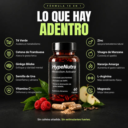 HYPENUTRA — Activa el metabolismo masculino otra vez.