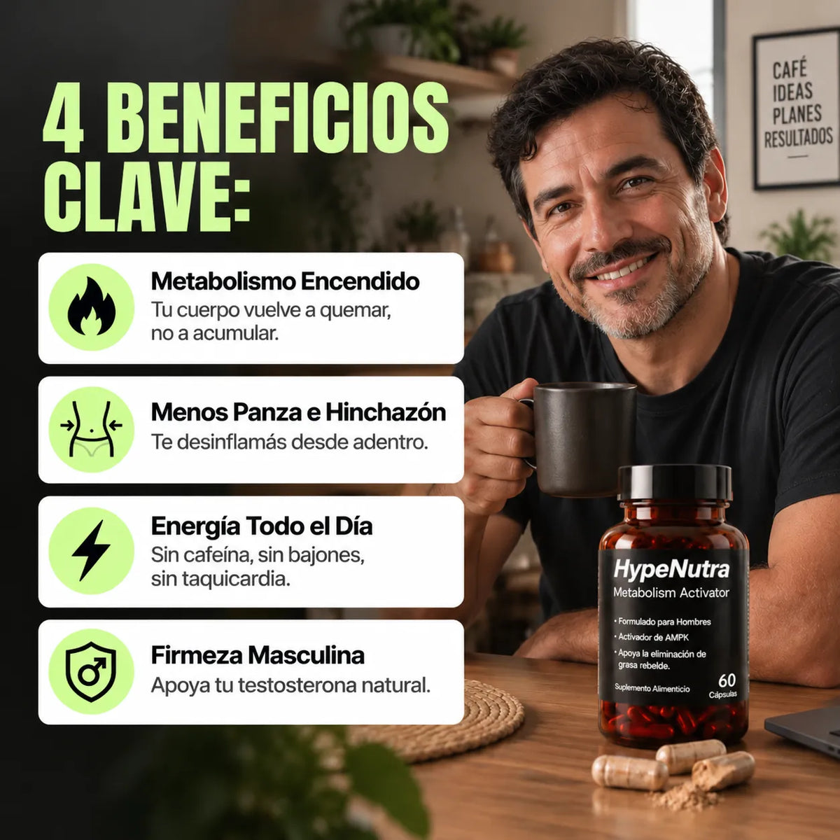 HYPENUTRA — Activa el metabolismo masculino otra vez.
